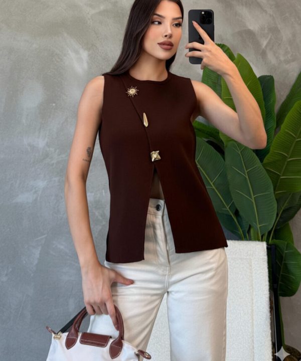 Kadın Bisiklet Yaka Triko Süveter