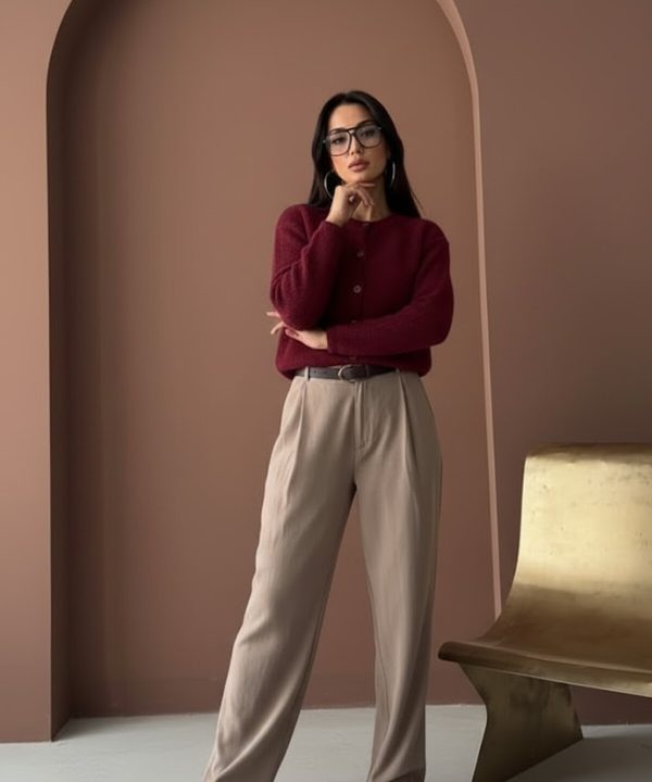 Kadın Düğmeli Slim Fit Triko Hırka