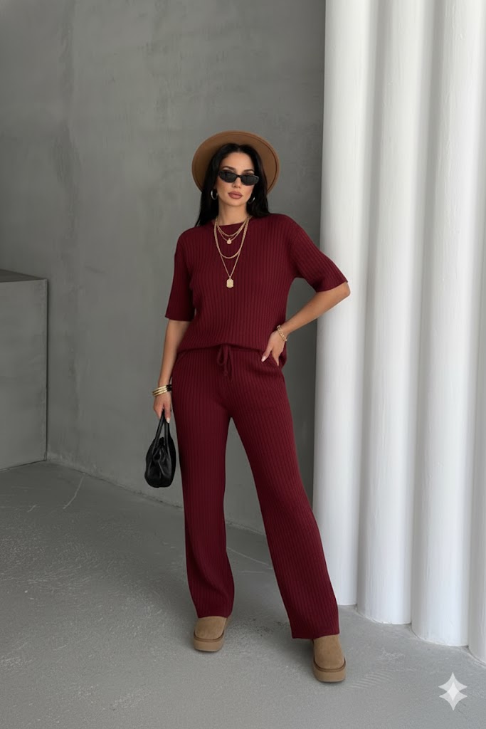 Yuvarlak Yaka Triko Takım - Görsel 10