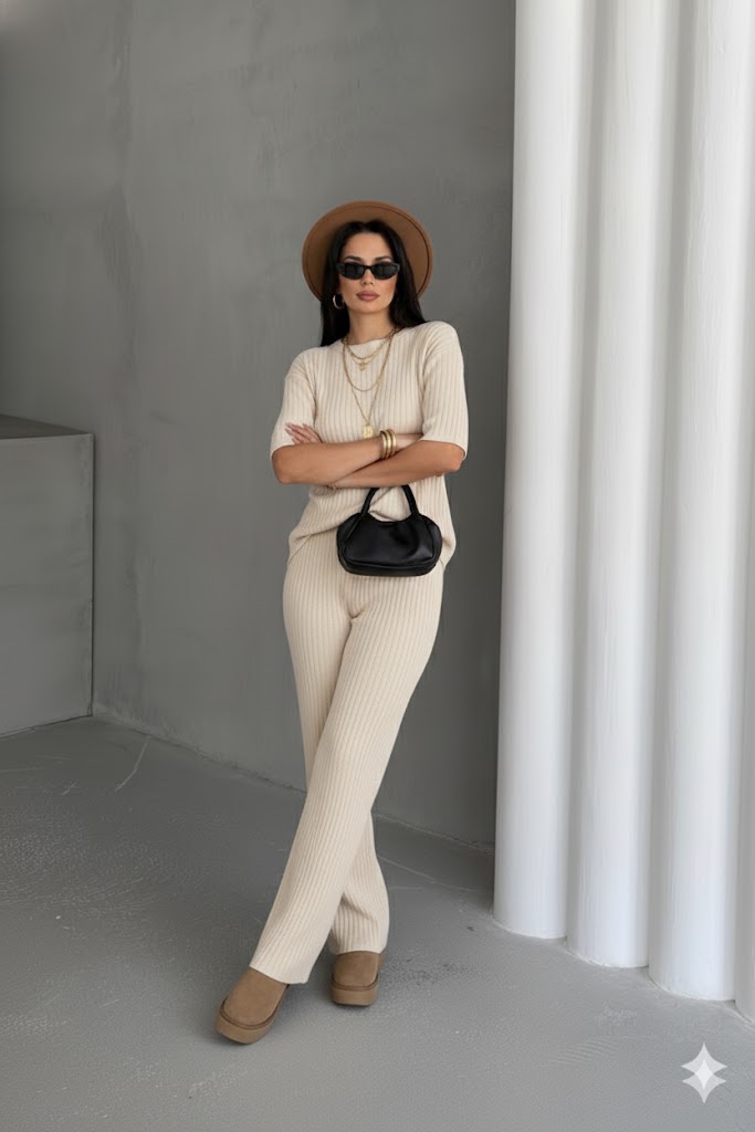 Yuvarlak Yaka Triko Takım - Görsel 9