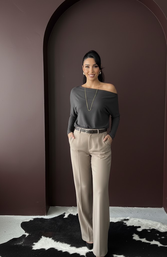 KAYIK YAKA BLUZ - Görsel 10