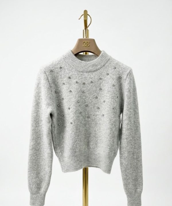 TAŞLI YÜNLÜ TRİKO KAZAK