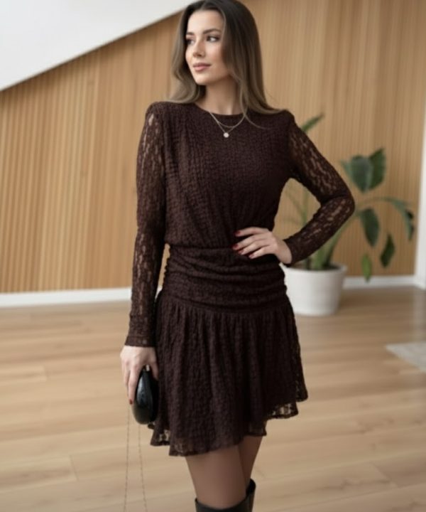 FULL DANTEL MİNİ ELBİSE