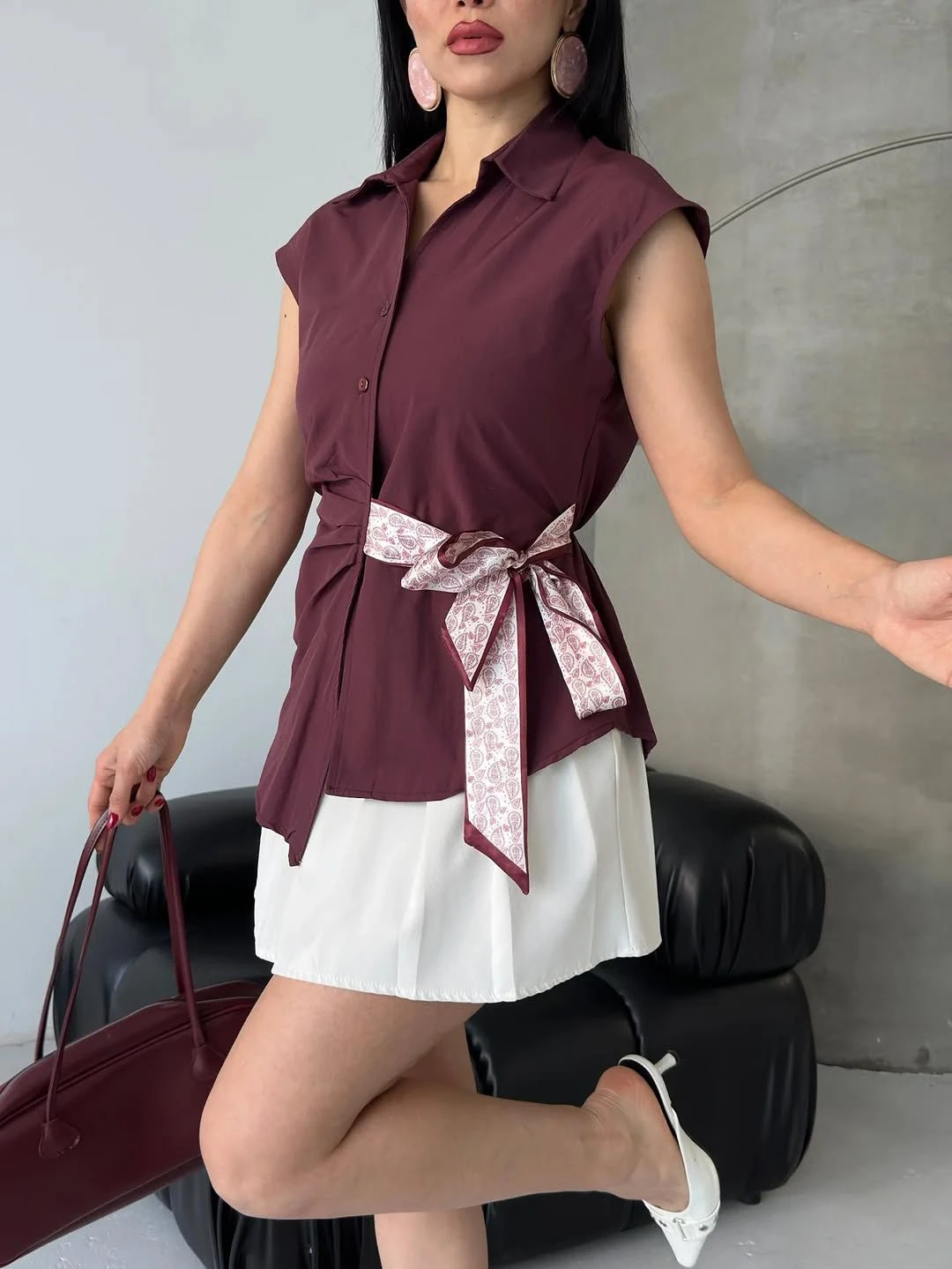 YANDAN BAĞLAMALI GÖMLEK