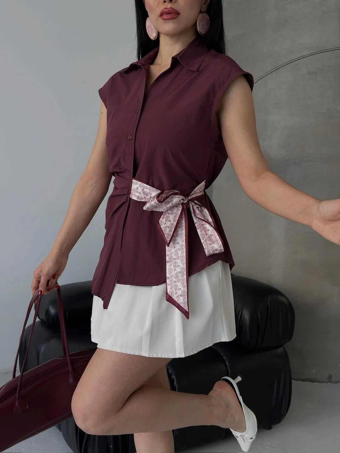 YANDAN BAĞLAMALI GÖMLEK