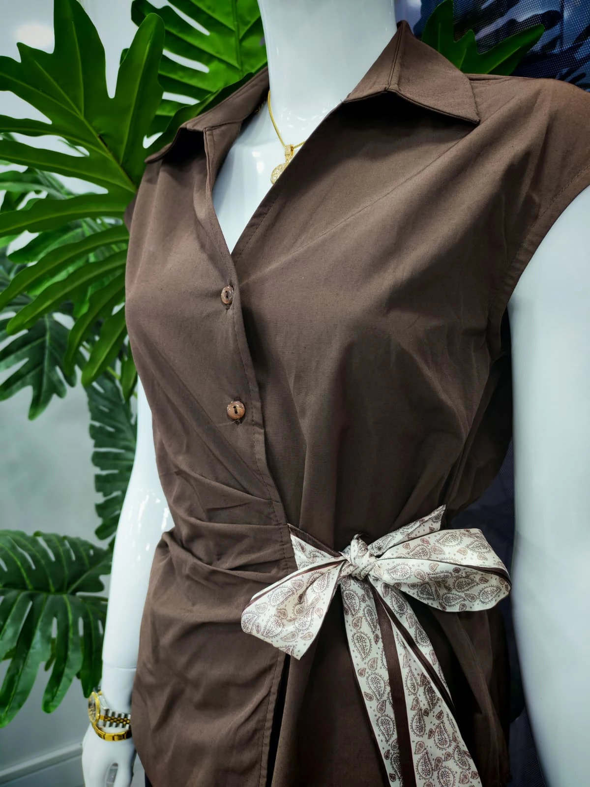 YANDAN BAĞLAMALI GÖMLEK