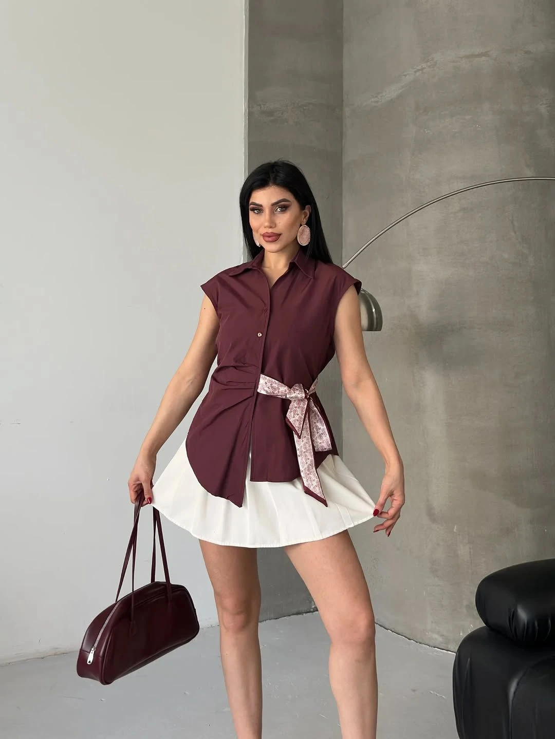 YANDAN BAĞLAMALI GÖMLEK