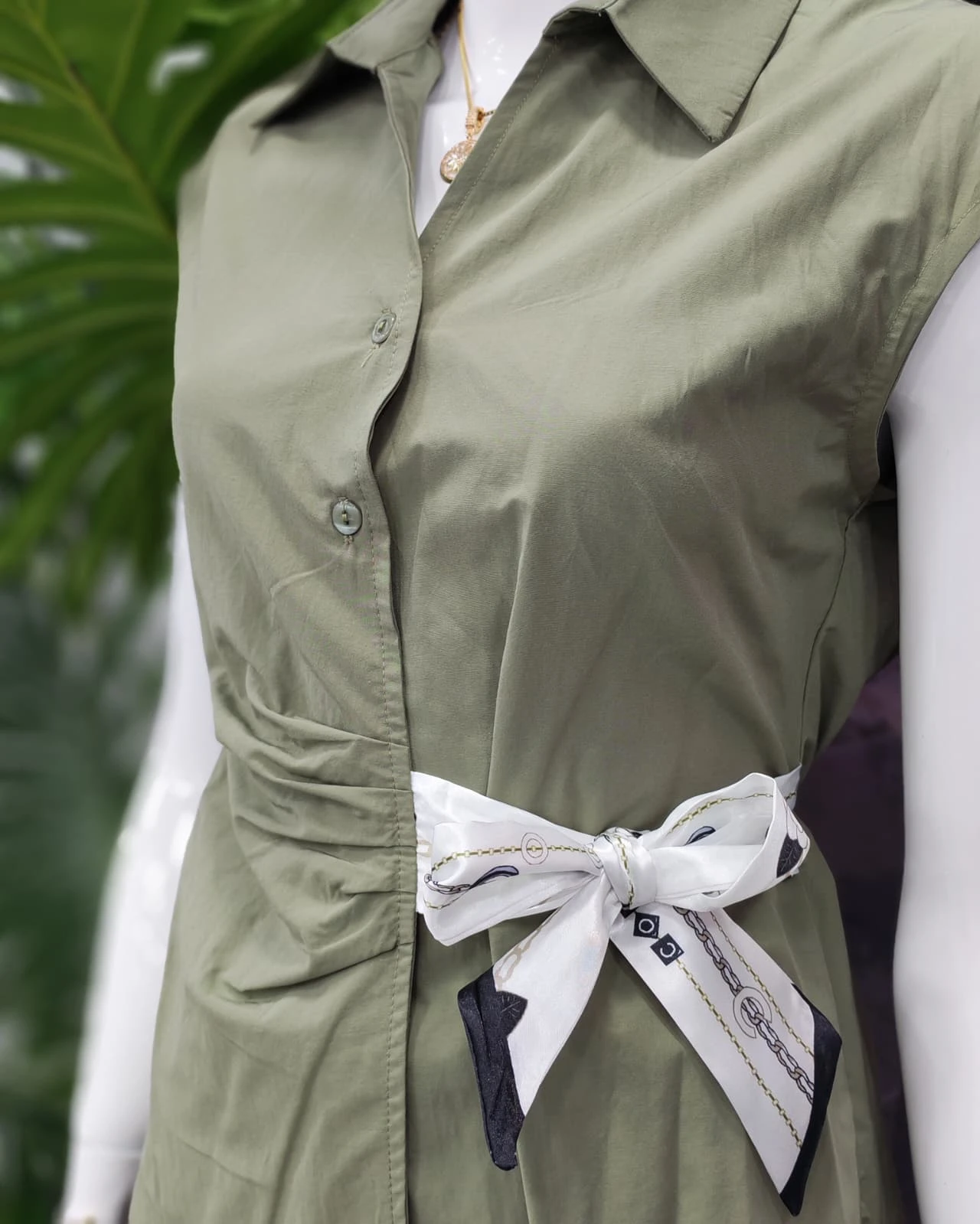 YANDAN BAĞLAMALI GÖMLEK