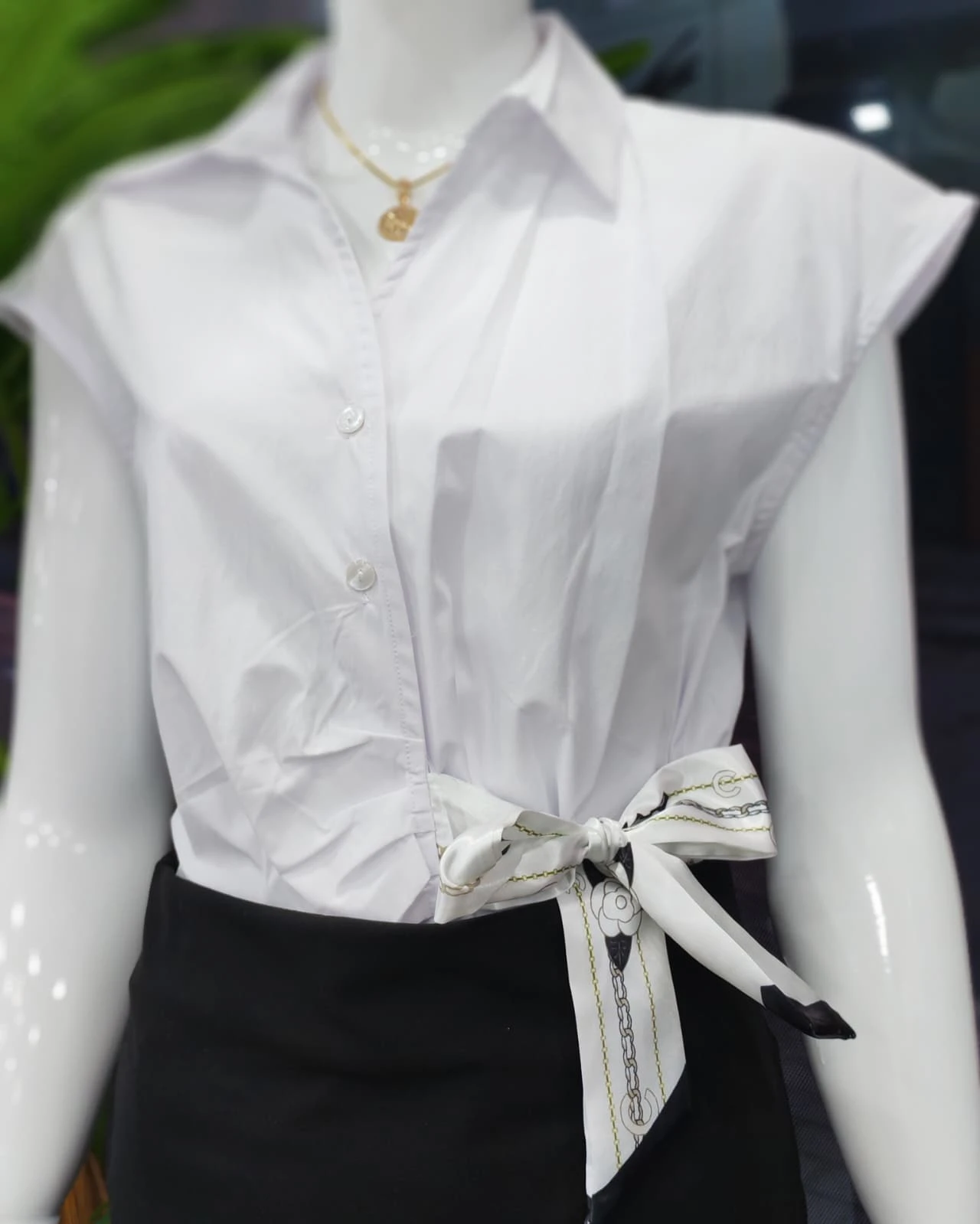 YANDAN BAĞLAMALI GÖMLEK