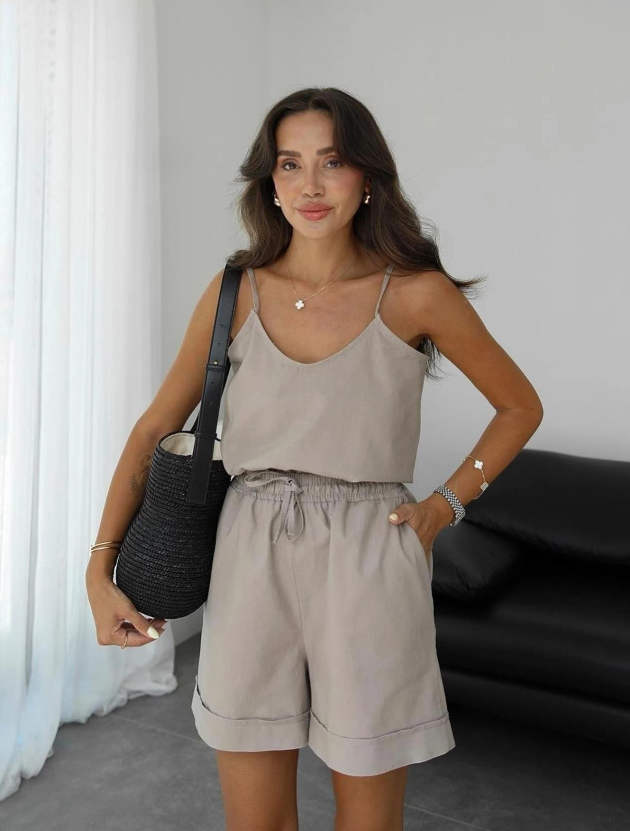 ASKILI BLUZ ŞORT KETEN TAKIM